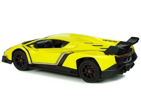 LEAN Toys Auto Zdalnie Sterowane Lamborghini Veneno Żółte 2,4 G Pilot Kierownica Dźwięk Światła