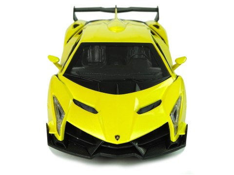 LEAN Toys Auto Zdalnie Sterowane Lamborghini Veneno Żółte 2,4 G Pilot Kierownica Dźwięk Światła