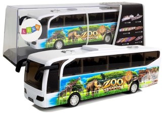 LEAN Toys Autobus Wycieczkowy Afryka z Naciągiem Dźwięk Światła