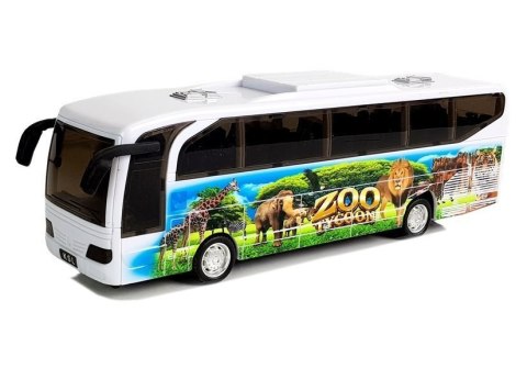 LEAN Toys Autobus Wycieczkowy Afryka z Naciągiem Dźwięk Światła