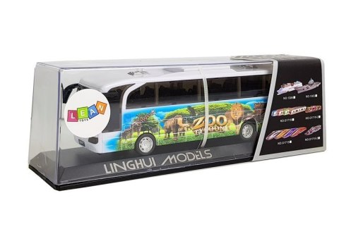 LEAN Toys Autobus Wycieczkowy Afryka z Naciągiem Dźwięk Światła