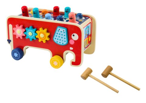 LEAN Toys Drewniana Gra Zręcznościowa Dla Dzieci Whaca-mole