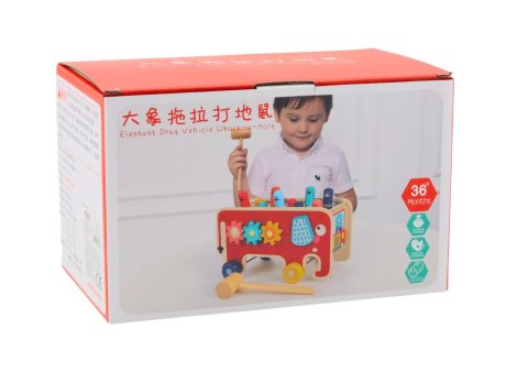 LEAN Toys Drewniana Gra Zręcznościowa Dla Dzieci Whaca-mole