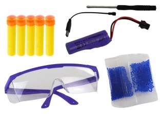 LEAN Toys Elektryczny Pistolet Na Kulki Wodne Strzałki Okulary Czarny