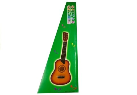 LEAN Toys Gitara Drewniana z Kostką Kremowa
