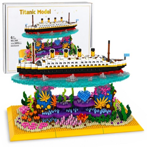 LEAN Toys Klocki Konstrukcyjne Statek Titanic Na Rafie Koralowej 3892 el.
