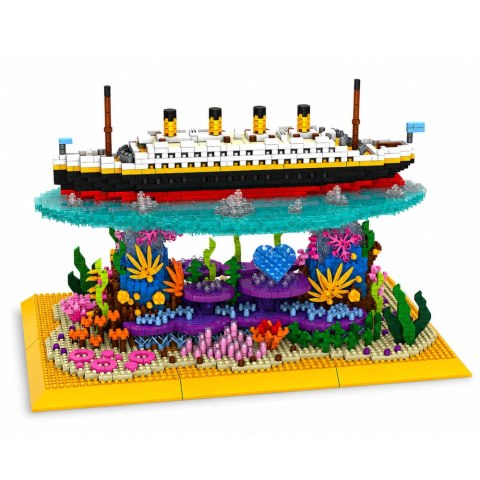 LEAN Toys Klocki Konstrukcyjne Statek Titanic Na Rafie Koralowej 3892 el.