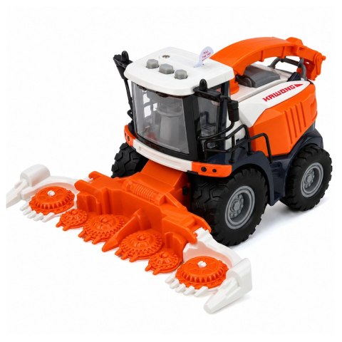 LEAN Toys Kombajn Rolniczy Hederem i Pługiem Figurki Rolnik Koń Światła Dźwięki 4 el.