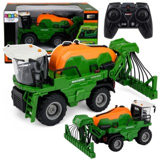 LEAN Toys Kombajn Rolniczy Z Opryskiwaczem Funkcja Spryskiwania Światła Dźwięki 1:24