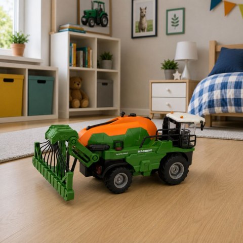 LEAN Toys Kombajn Rolniczy Z Opryskiwaczem Funkcja Spryskiwania Światła Dźwięki 1:24