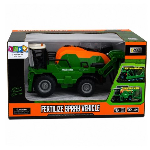 LEAN Toys Kombajn Rolniczy Z Opryskiwaczem Funkcja Spryskiwania Światła Dźwięki 1:24