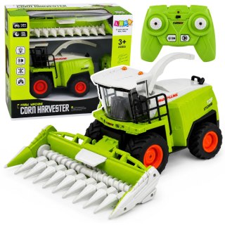 LEAN Toys Kombajn Z Hederem Do Kukurydzy Zdalnie Sterowany RC Światła Dźwięki 1:24