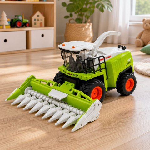LEAN Toys Kombajn Z Hederem Do Kukurydzy Zdalnie Sterowany RC Światła Dźwięki 1:24