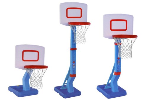 LEAN Toys Kosz do Koszykówki Regulowany Piłka Pompka 138cm Niebieski