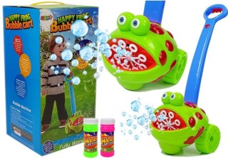 LEAN Toys Maszynka Do Baniek Mydlanych Żaba z Niebieską Rączka Muzyka Światła