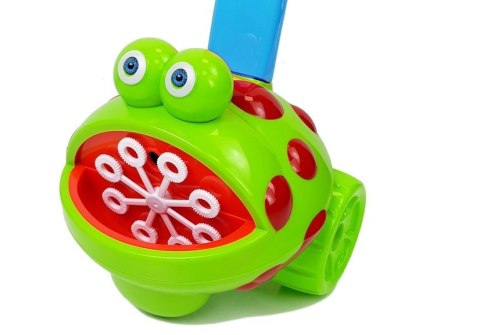 LEAN Toys Maszynka Do Baniek Mydlanych Żaba z Niebieską Rączka Muzyka Światła
