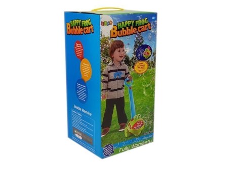 LEAN Toys Maszynka Do Baniek Mydlanych Żaba z Niebieską Rączka Muzyka Światła