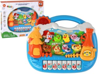 LEAN Toys Pianinko Panel Edukacyjny Nauka Angielskiego Motyw Wsi Zwierzątka