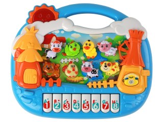 LEAN Toys Pianinko Panel Edukacyjny Nauka Angielskiego Motyw Wsi Zwierzątka