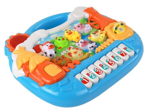 LEAN Toys Pianinko Panel Edukacyjny Nauka Angielskiego Motyw Wsi Zwierzątka