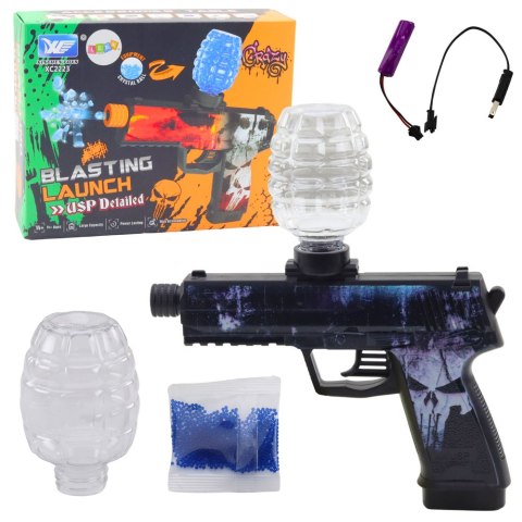 LEAN Toys Pistolet Automatyczny Na Kulki Wodne Żelowe Czaszka