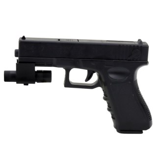 LEAN Toys Pistolet Na Kulki Wodne Strzałki Piankowe Laser Czarny