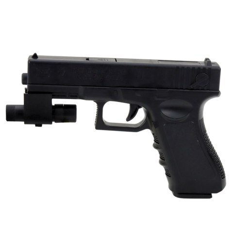 LEAN Toys Pistolet Na Kulki Wodne Strzałki Piankowe Laser Czarny