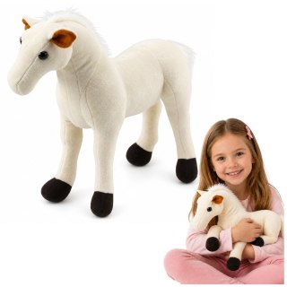 LEAN Toys Pluszowy Koń Pluszak Maskotka Przytulanka Biały 40cm x 37cm
