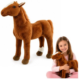 LEAN Toys Pluszowy Koń Pluszak Maskotka Przytulanka Brązowy 40cm x 37cm