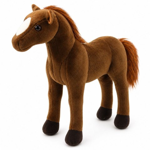 LEAN Toys Pluszowy Koń Pluszak Maskotka Przytulanka Ciemnobrązowy 40cm x 37cm