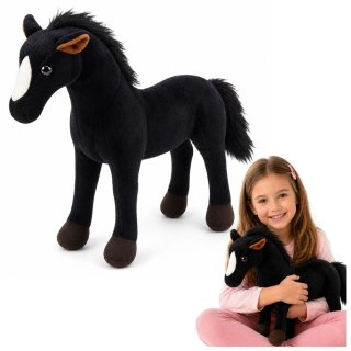 LEAN Toys Pluszowy Koń Pluszak Maskotka Przytulanka Czarny 40cm x 37cm