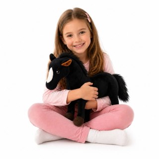 LEAN Toys Pluszowy Koń Pluszak Maskotka Przytulanka Czarny 40cm x 37cm