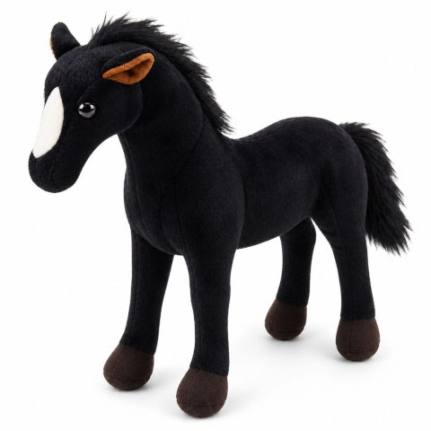 LEAN Toys Pluszowy Koń Pluszak Maskotka Przytulanka Czarny 40cm x 37cm