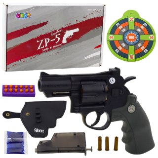 LEAN Toys Rewolwer ZP-5 Naboje Piankowe Kulki Wodne Hydrożelowe Tarcza Kabura