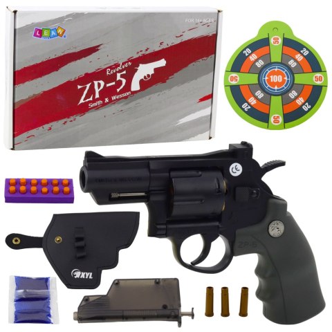 LEAN Toys Rewolwer ZP-5 Naboje Piankowe Kulki Wodne Hydrożelowe Tarcza Kabura