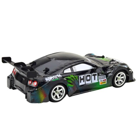 LEAN Toys Samochód Wyścigowy Auto Do Driftu RC Czarno Zielone 30km/h 1:16