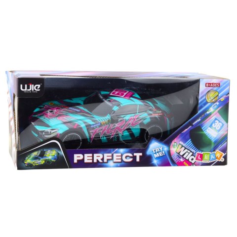 LEAN Toys Samochód Wyścigowy Zdalnie Sterowane RC Podświetlana Karoseria Turkusowy