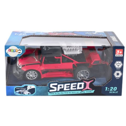 LEAN Toys Samochód Zdalnie Sterowany RC 1:20 Światła Efekt Dymny Czerwony