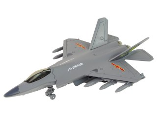 LEAN Toys Samolot Myśliwski Napęd Frykcyjny 1:72 Ciemny Szary