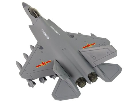 LEAN Toys Samolot Myśliwski Napęd Frykcyjny 1:72 Ciemny Szary