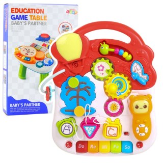 LEAN Toys Stolik Interaktywny Edukacyjny Dla Malucha Światła Dźwięki Kolorowy 6w1