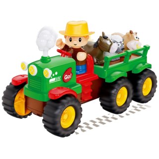 LEAN Toys Traktor Edukacyjny Interaktywny Dla Malucha Zwierzęta Światła Dźwięki