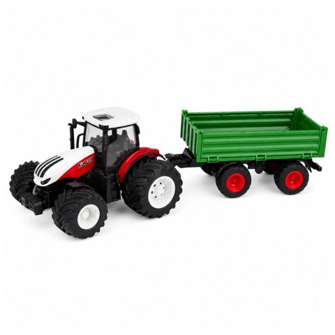 LEAN Toys Traktor Rolniczy Z Przyczepą Wywrotką Zdalnie Sterowany Światła Dźwięk 1:24