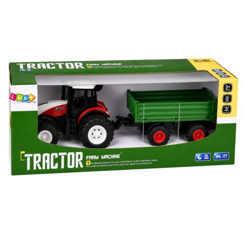 LEAN Toys Traktor Rolniczy Z Przyczepą Wywrotką Zdalnie Sterowany Światła Dźwięk 1:24