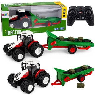 LEAN Toys Traktor Rolniczy Z Taśmociągiem Zdalnie Sterowany RC Bale Światła 1:24