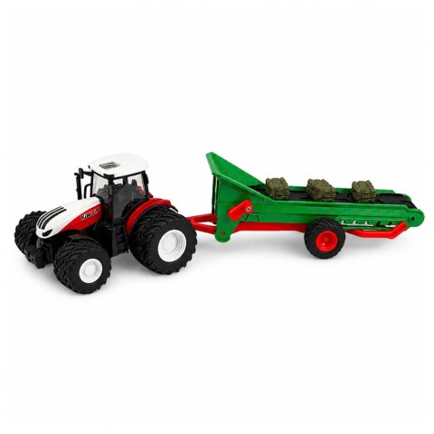 LEAN Toys Traktor Rolniczy Z Taśmociągiem Zdalnie Sterowany RC Bale Światła 1:24