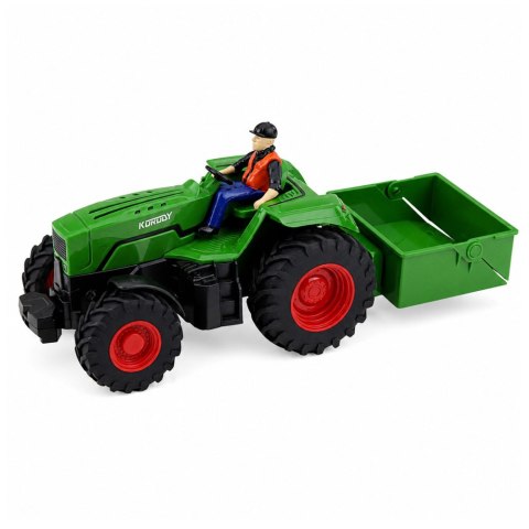 LEAN Toys Traktor Rolniczy Zdalnie Sterowany RC Z Przyczepą Skrzyniową Rolnik 1:24