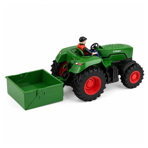 LEAN Toys Traktor Rolniczy Zdalnie Sterowany RC Z Przyczepą Skrzyniową Rolnik 1:24