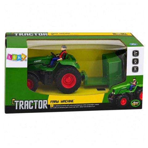 LEAN Toys Traktor Rolniczy Zdalnie Sterowany RC Z Przyczepą Skrzyniową Rolnik 1:24