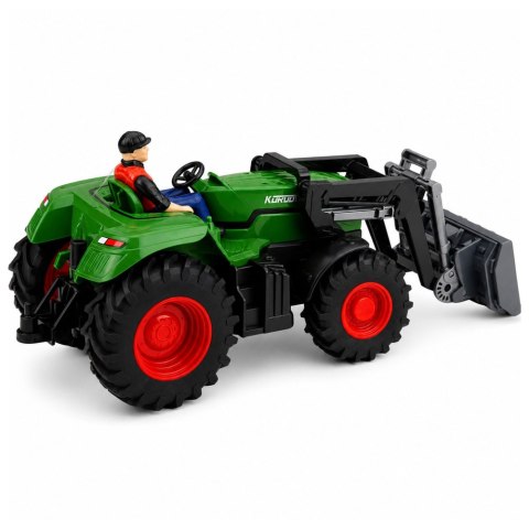 LEAN Toys Traktor Rolniczy Ze Spychaczem i Rolnikiem Zdalnie Sterowany RC 1:24